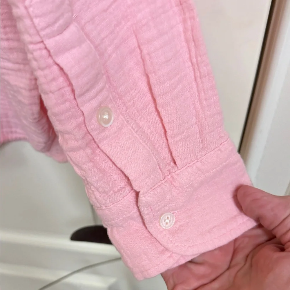 J. Crew Light Pink Crinkle Blouse - Picture 12 of 12